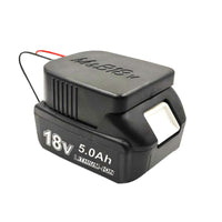 HKM-724499 DIY Cable Output Adapter for 18V Lithium Batteries – Compatible with Bosch BAT & Makita BL Series - Teflon Wire 12AWG