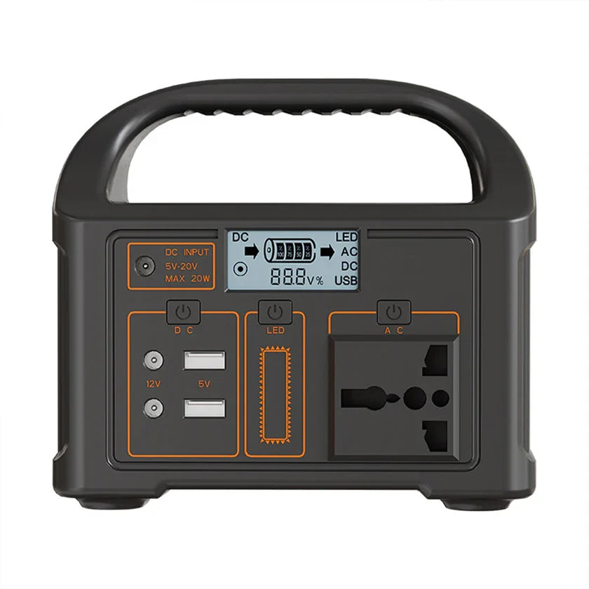 KTX-724499 Portable 100W Power Bank with DC/AC Charging Station and Solar Panel for Outdoor Camping