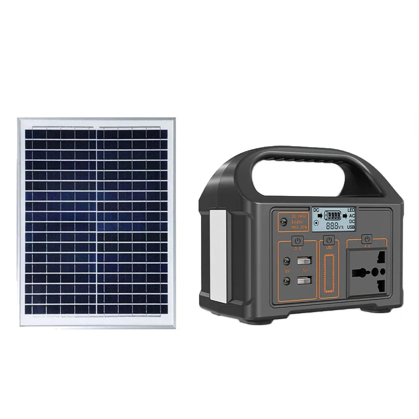 KTX-724499 Portable 100W Power Bank with DC/AC Charging Station and Solar Panel for Outdoor Camping