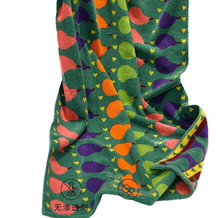 HKM-724563 Soft Absorbent Cotton Bath Towel in Milky White, Vintage Green, and Ginger Pear Variants - Available Individually or in Sets
