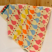 HKM-724563 Soft Absorbent Cotton Bath Towel in Milky White, Vintage Green, and Ginger Pear Variants - Available Individually or in Sets