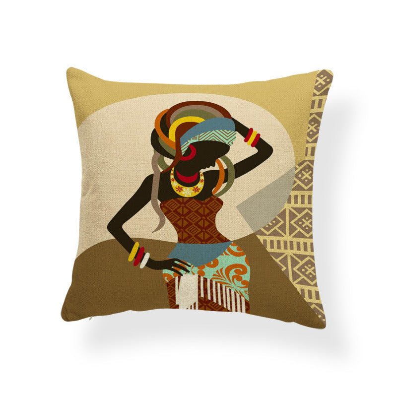 HKM-724691 Cotton and Linen 45x45cm Cushion Cover - Soft and Versatile Decorative Pillow Case