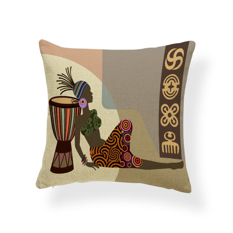 HKM-724691 Cotton and Linen 45x45cm Cushion Cover - Soft and Versatile Decorative Pillow Case