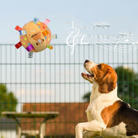 HKM-724755 Pet Dog Vocal Plush Toy Ringing Bell Ball