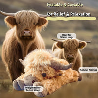 HKM-725075 Highland Cow Plush Toy - Cute 3D Printed Cartoon Design for Home Decor