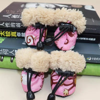 HKM-725139 Cozy Plus Velvet Monkey Shoes for Small Dogs - Yellow, Pink, Blue