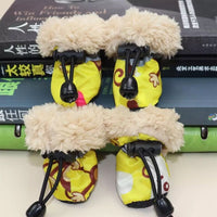 HKM-725139 Cozy Plus Velvet Monkey Shoes for Small Dogs - Yellow, Pink, Blue
