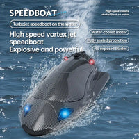 HKM-725139 High-Speed 2.4GHz Electric RC Racing Boat - Vortex Turbine Jet, 25km/h Speed, 4-Channel Remote Control