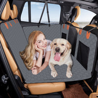 HKM-725331 Lengthened Vehicle-mounted Pet Mat for Dogs in Honeycomb Pattern - Black or Gray, 132x165 cm