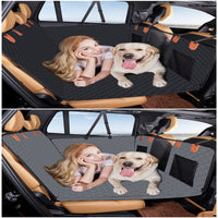 HKM-725331 Lengthened Vehicle-mounted Pet Mat for Dogs in Honeycomb Pattern - Black or Gray, 132x165 cm