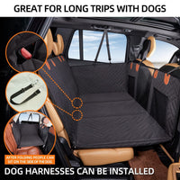 HKM-725331 Lengthened Vehicle-mounted Pet Mat for Dogs in Honeycomb Pattern - Black or Gray, 132x165 cm