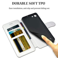 HKM-725395 Flip Top Soft Leather Phone Case for iPhone Models with Card Slots and Viewing Stand