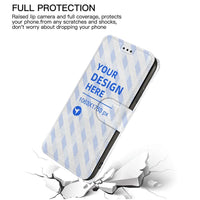 HKM-725395 Flip Top Soft Leather Phone Case for iPhone Models with Card Slots and Viewing Stand