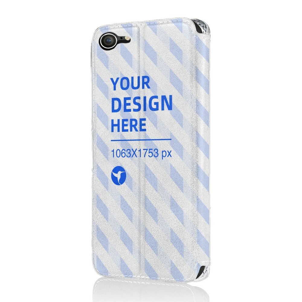 HKM-725395 Flip Top Soft Leather Phone Case for iPhone Models with Card Slots and Viewing Stand