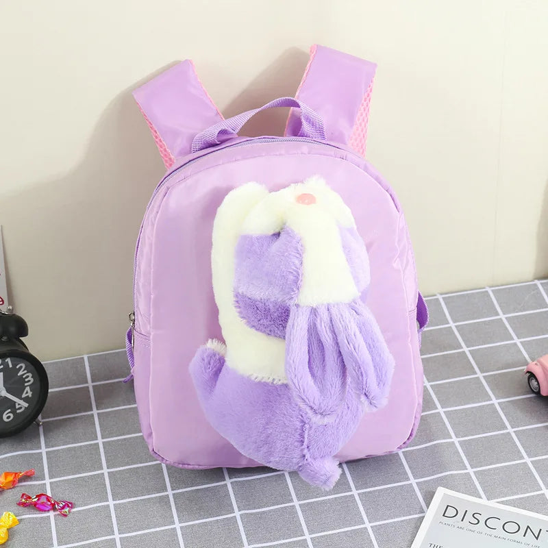 KTX-725395 Rainbow Horse Plush Backpack for Kids - 22x10x26CM, Animal Design, Perfect for School and Home Decoration