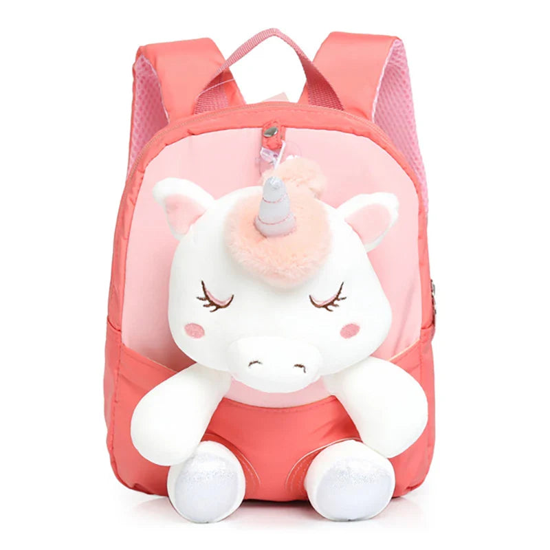 KTX-725395 Rainbow Horse Plush Backpack for Kids - 22x10x26CM, Animal Design, Perfect for School and Home Decoration