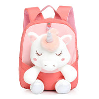 HKM-725395 Rainbow Horse Plush Backpack for Kids - 22x10x26CM, Animal Design, Perfect for School and Home Decoration