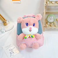 HKM-725395 Rainbow Horse Plush Backpack for Kids - 22x10x26CM, Animal Design, Perfect for School and Home Decoration