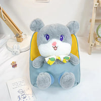 HKM-725395 Rainbow Horse Plush Backpack for Kids - 22x10x26CM, Animal Design, Perfect for School and Home Decoration