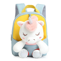 HKM-725395 Rainbow Horse Plush Backpack for Kids - 22x10x26CM, Animal Design, Perfect for School and Home Decoration