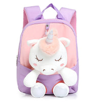 HKM-725395 Rainbow Horse Plush Backpack for Kids - 22x10x26CM, Animal Design, Perfect for School and Home Decoration