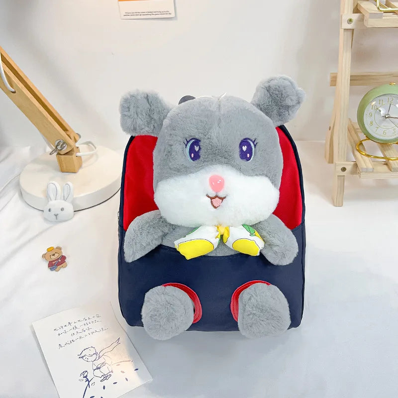 KTX-725395 Rainbow Horse Plush Backpack for Kids - 22x10x26CM, Animal Design, Perfect for School and Home Decoration