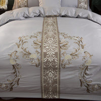 HKM-725459 Elegant European-Style Multi-Piece Cotton Satin Bedding Set - Four-Piece and Seven-Piece Options Available, Perfect for 1.5-2.0m Beds