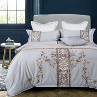 HKM-725459 Elegant European-Style Multi-Piece Cotton Satin Bedding Set - Four-Piece and Seven-Piece Options Available, Perfect for 1.5-2.0m Beds