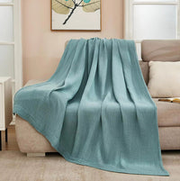 HKM-725459 Soft Cotton Muslin Thermal Blanket for Newborns - Portable Wearable Baby Quilt and Bed Cover