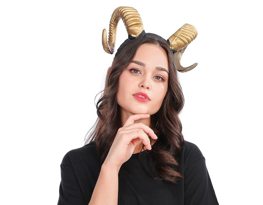 HKM-725587 Exaggerated Horn Antlers Headband for Halloween and Christmas Celebrations