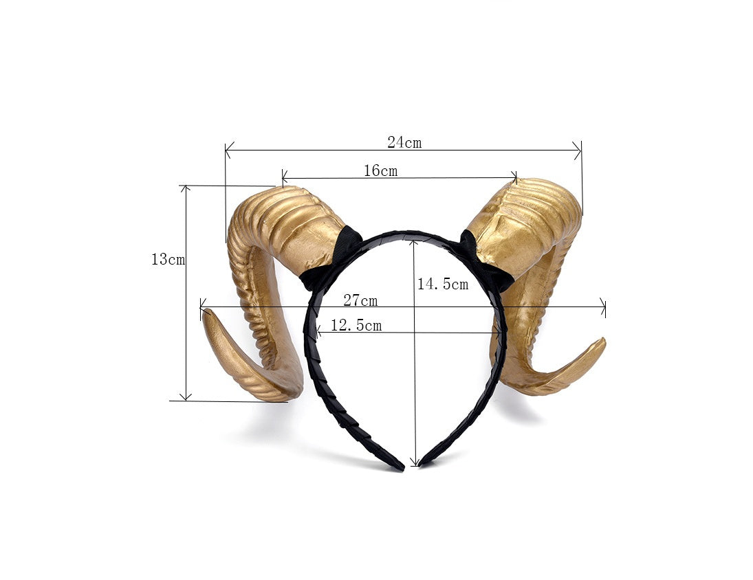 HKM-725587 Exaggerated Horn Antlers Headband for Halloween and Christmas Celebrations