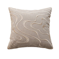 HKM-725587 New Chinese Minimalist Geometric Pattern Sofa Pillow Cases 45x45cm, Coffee Color Options