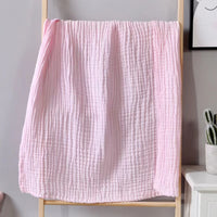 HKM-725715 Cotton 6-Layer Gauze Children's Blanket Scarf - Soft, Versatile, 105x105 cm