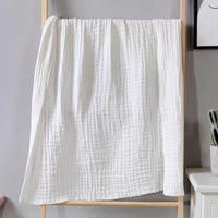 HKM-725715 Cotton 6-Layer Gauze Children's Blanket Scarf - Soft, Versatile, 105x105 cm