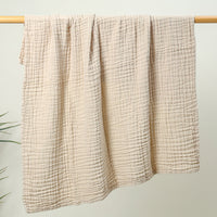 HKM-725715 Cotton 6-Layer Gauze Children's Blanket Scarf - Soft, Versatile, 105x105 cm