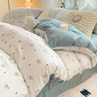HKM-726099 Jacquard Yarn Cotton Mattress Cover Set with Cartoon and Floral Pattern, Available in Multiple Sizes
