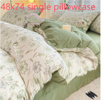 HKM-726099 Jacquard Yarn Cotton Mattress Cover Set with Cartoon and Floral Pattern, Available in Multiple Sizes