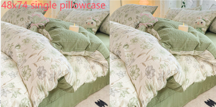 KTX-726099 Jacquard Yarn Cotton Mattress Cover Set with Cartoon and Floral Pattern, Available in Multiple Sizes