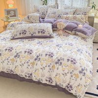 HKM-726099 Jacquard Yarn Cotton Mattress Cover Set with Cartoon and Floral Pattern, Available in Multiple Sizes