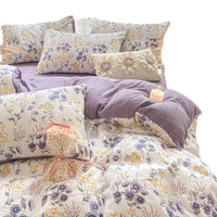 HKM-726099 Jacquard Yarn Cotton Mattress Cover Set with Cartoon and Floral Pattern, Available in Multiple Sizes
