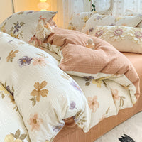 HKM-726099 Jacquard Yarn Cotton Mattress Cover Set with Cartoon and Floral Pattern, Available in Multiple Sizes