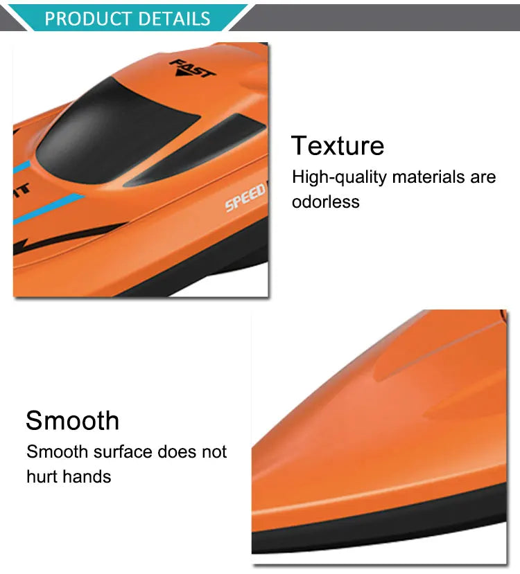 HKM-726291 Remote Control Mini Yacht Speed Boat - 4 Channel Electric Toy for Kids Ages 2 and Up