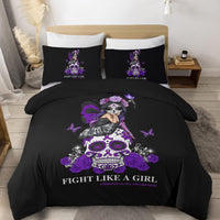HKM-726291 Southeast Asian Style Cartoon Anime Three-Piece Quilt Cover Set with Bed Sheet and Pillowcase in Polyester Cotton