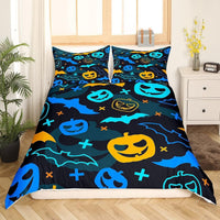HKM-726291 Southeast Asian Style Cartoon Anime Three-Piece Quilt Cover Set with Bed Sheet and Pillowcase in Polyester Cotton