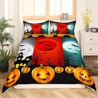 HKM-726291 Southeast Asian Style Cartoon Anime Three-Piece Quilt Cover Set with Bed Sheet and Pillowcase in Polyester Cotton