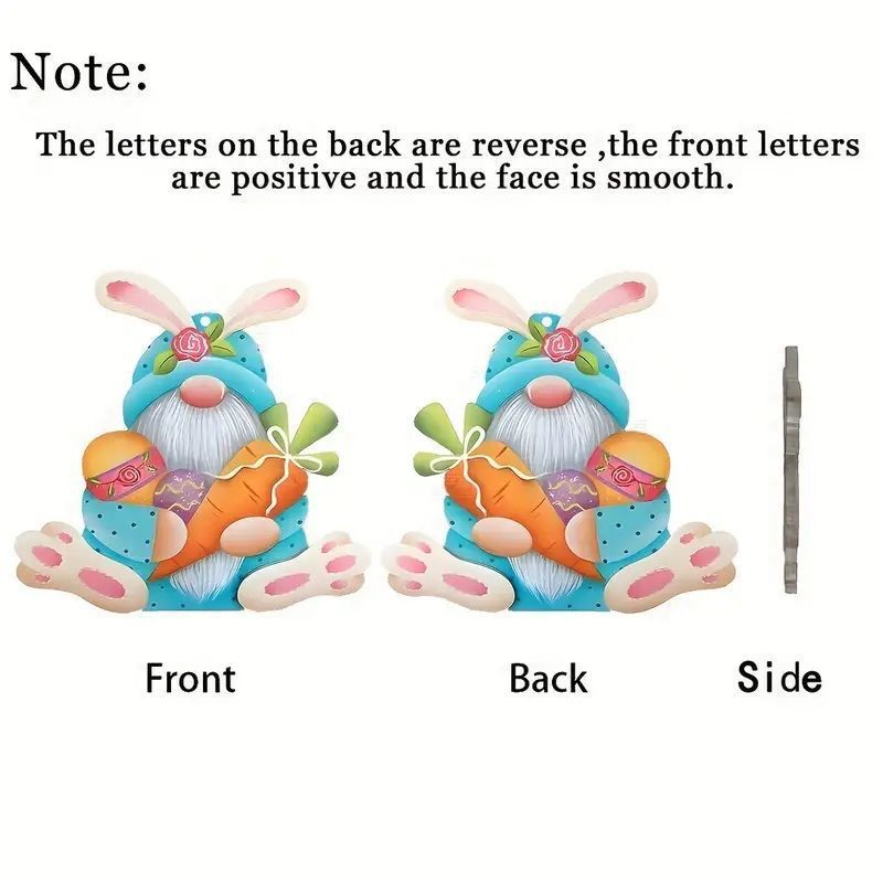 HKM-726419 Acrylic Cartoon Easter Rabbit Car Hanging Ornament for Interior Decoration