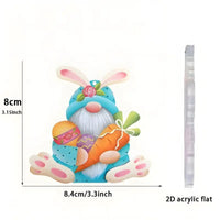 HKM-726419 Acrylic Cartoon Easter Rabbit Car Hanging Ornament for Interior Decoration