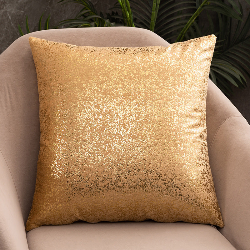 HKM-726419 Rich Velvet Snowflake Pillowcase with Gold Stamping - Multiple Colors Available - 45x45cm