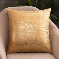 HKM-726419 Rich Velvet Snowflake Pillowcase with Gold Stamping - Multiple Colors Available - 45x45cm