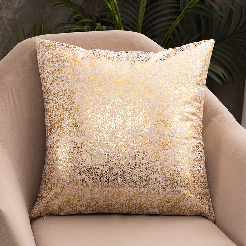 HKM-726419 Rich Velvet Snowflake Pillowcase with Gold Stamping - Multiple Colors Available - 45x45cm